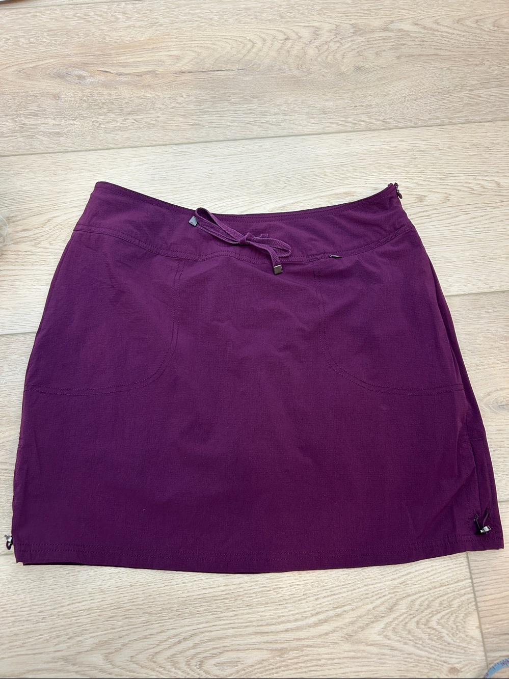 Green Tea Woven Stretch Skort XL Drawstring Athletic Wear Magenta Purple